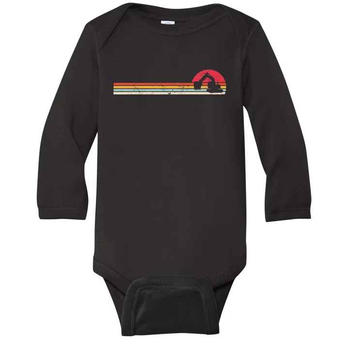 Vintage Construction Equipment Heavy Equipment Operator Baby Long Sleeve Bodysuit