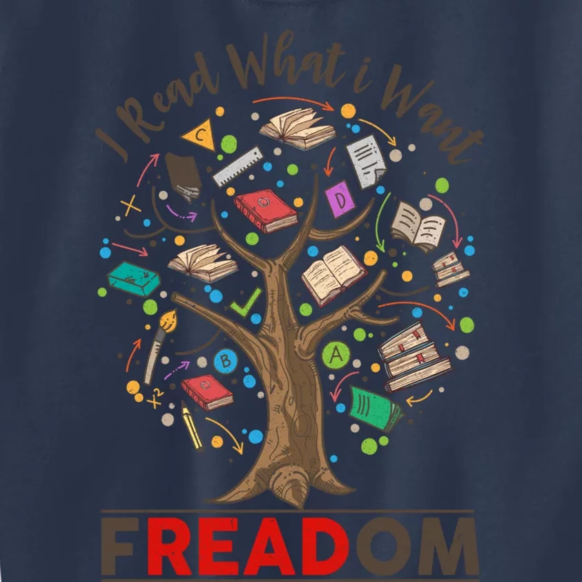 Vintage Censorship Freedom Reading Nerd I Read Banned Books Meaningful Gift Kids Sweatshirt