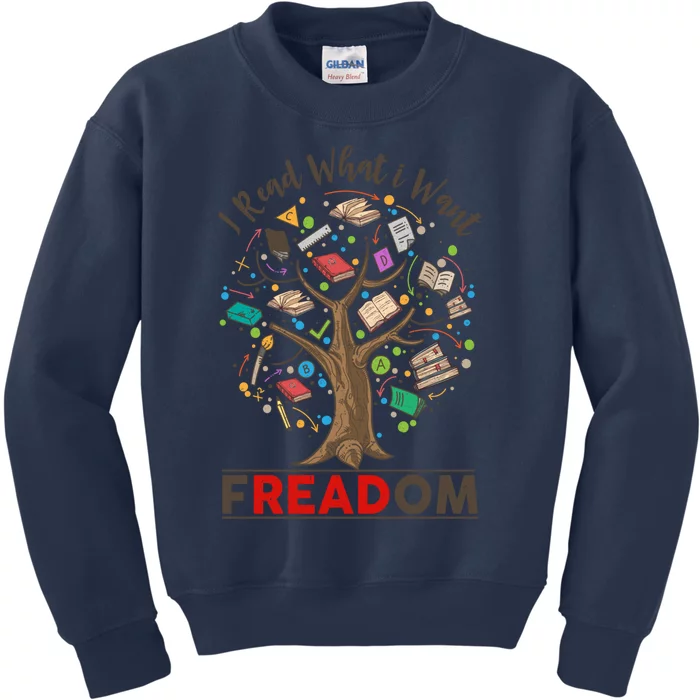 Vintage Censorship Freedom Reading Nerd I Read Banned Books Meaningful Gift Kids Sweatshirt