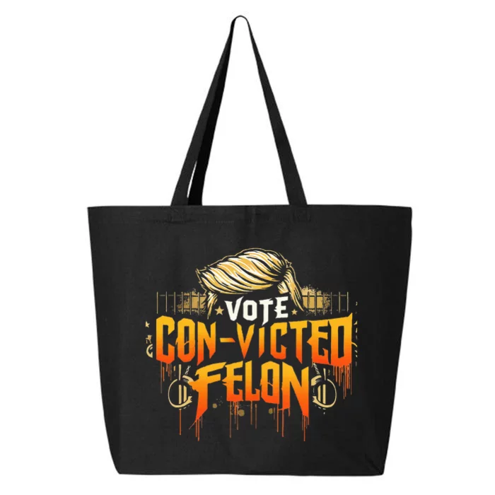 Vote Convicted Felon Prison Hair 2024 Usa Election 25L Jumbo Tote