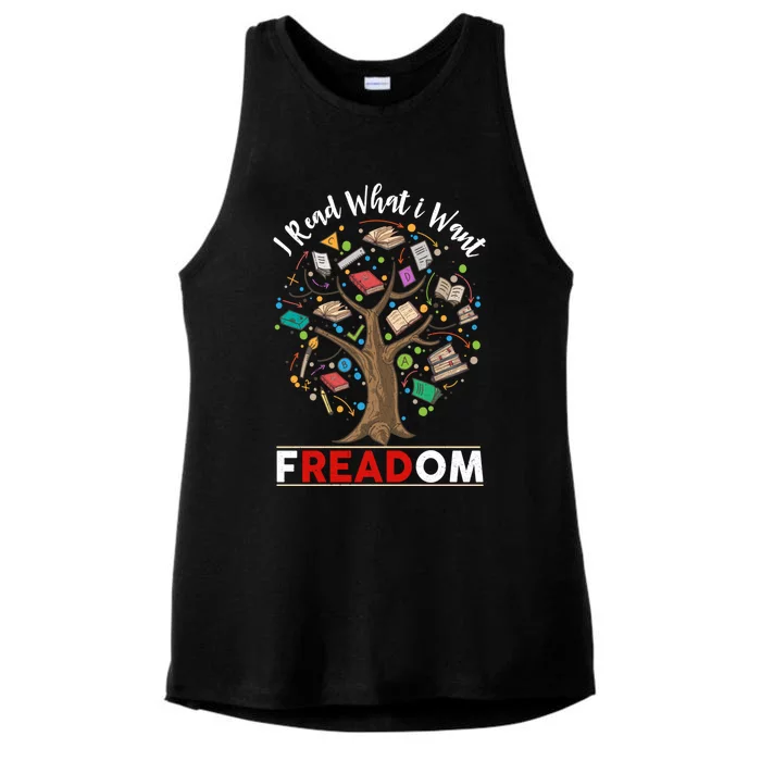 Vintage Censorship Freedom Reading Nerd I Read Banned Books Gift Ladies Tri-Blend Wicking Tank