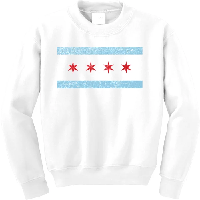 Vintage Chicago Flag Kids Sweatshirt