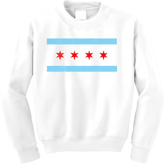 Vintage Chicago Flag Kids Sweatshirt