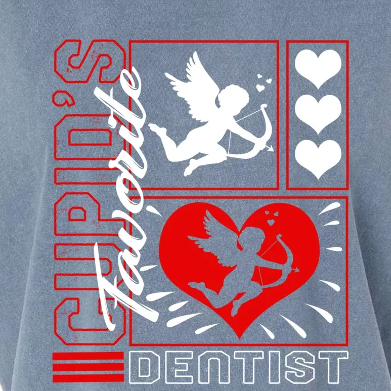 Valentines Cupid's Favorite Dentist Heart Dental Hygienist Gift Garment-Dyed Women's Muscle Tee