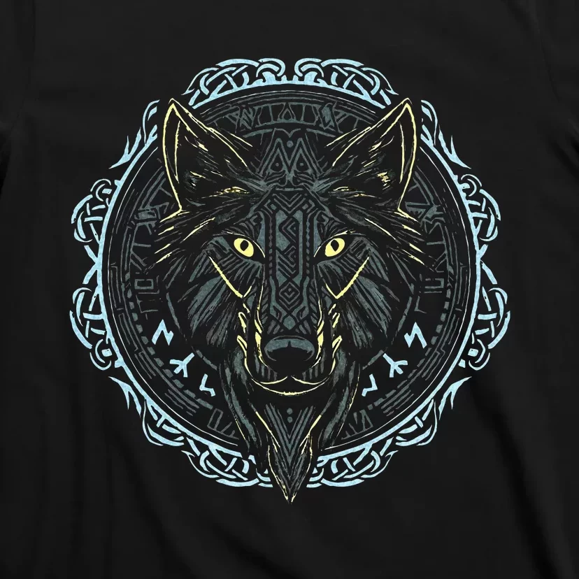 Viking Celtic Fenrir Wolf Of Odin Norse Myths Nordic Gifts T-Shirt