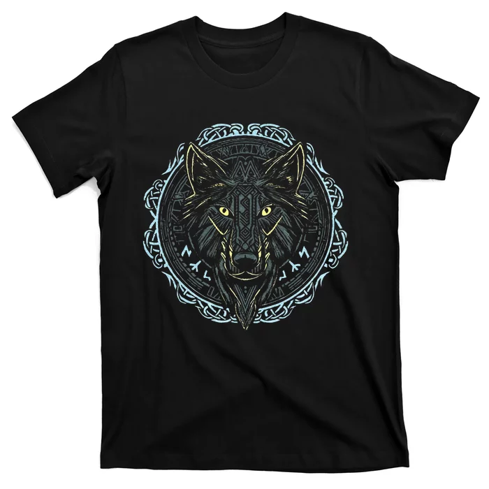 Viking Celtic Fenrir Wolf Of Odin Norse Myths Nordic Gifts T-Shirt