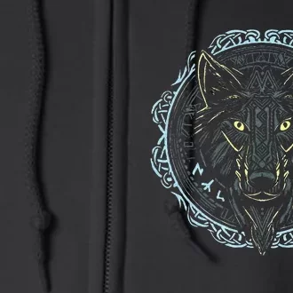 Viking Celtic Fenrir Wolf Of Odin Norse Myths Nordic Gifts Full Zip Hoodie