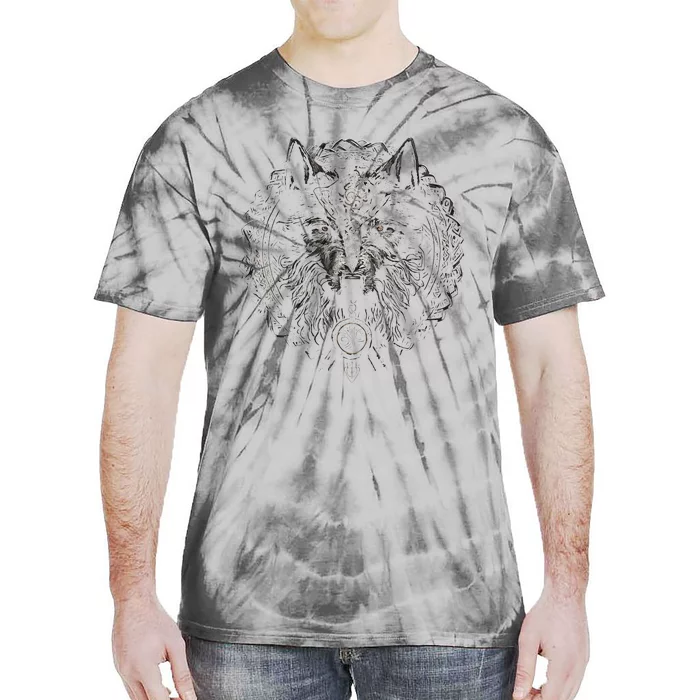 Viking Celtic Fenrir Wolf Tie-Dye T-Shirt