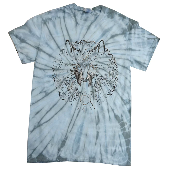 Viking Celtic Fenrir Wolf Tie-Dye T-Shirt