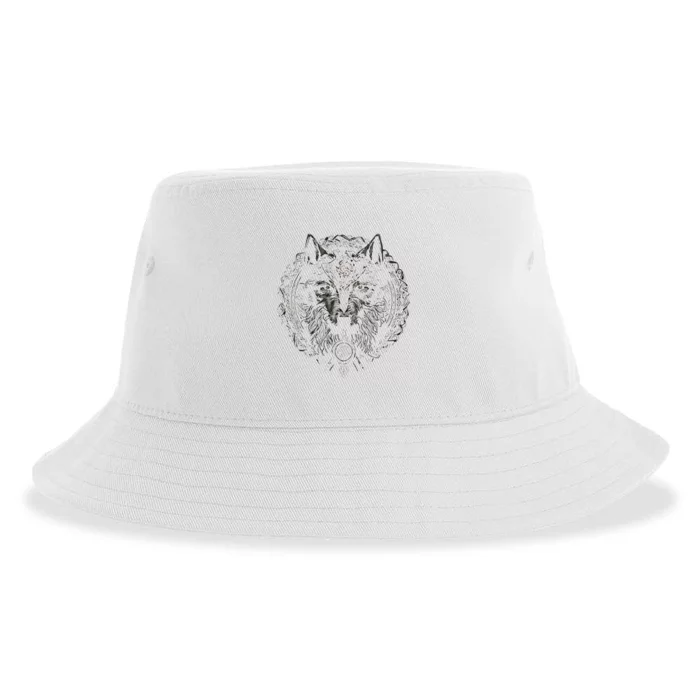 Viking Celtic Fenrir Wolf Sustainable Bucket Hat