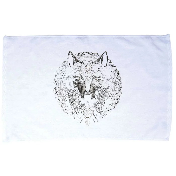 Viking Celtic Fenrir Wolf Microfiber Hand Towel