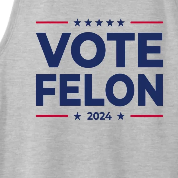 Vote Convicted Felon Trump 2024 Funny Ladies Tri-Blend Wicking Tank