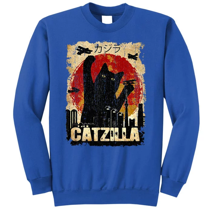 Vintage Catzilla Funny Kitten and Cat Sweatshirt