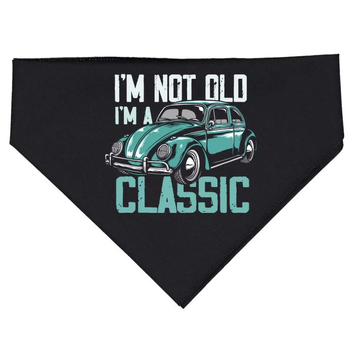 Vintage Car Fan IM Not Old IM A Classic USA-Made Doggie Bandana