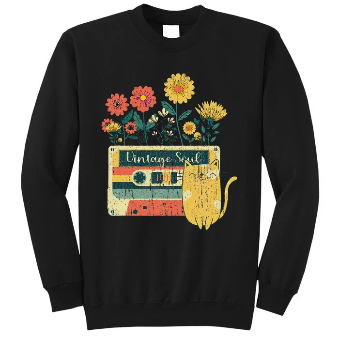 Vintage Ca For Women Retro Soul Flowers Wildflower Tall Sweatshirt