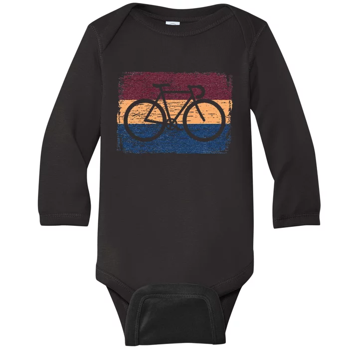 Vintage Cycling Funny Classic Bicycle Bicycling Lover Outfit Baby Long Sleeve Bodysuit