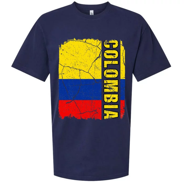 Vintage Colombian Flag Colombia Pride Roots Heritage Sueded Cloud Jersey T-Shirt