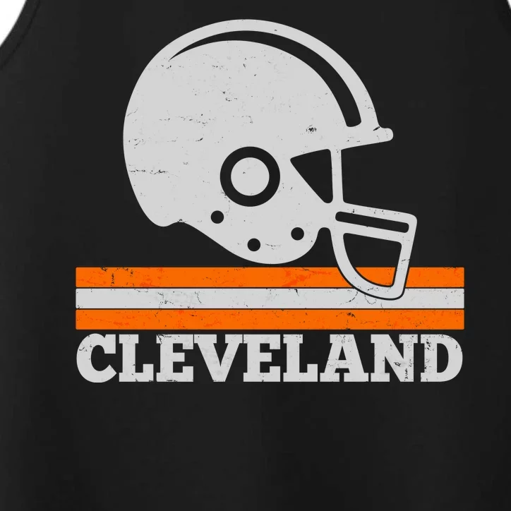 Vintage Cleveland Football Helmet Logo Performance Tank