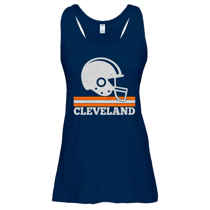 Vintage Cleveland Football Helmet Logo Ladies Essential Flowy Tank