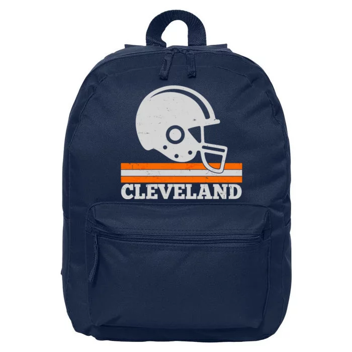 Vintage Cleveland Football Helmet Logo 16 in Basic Backpack