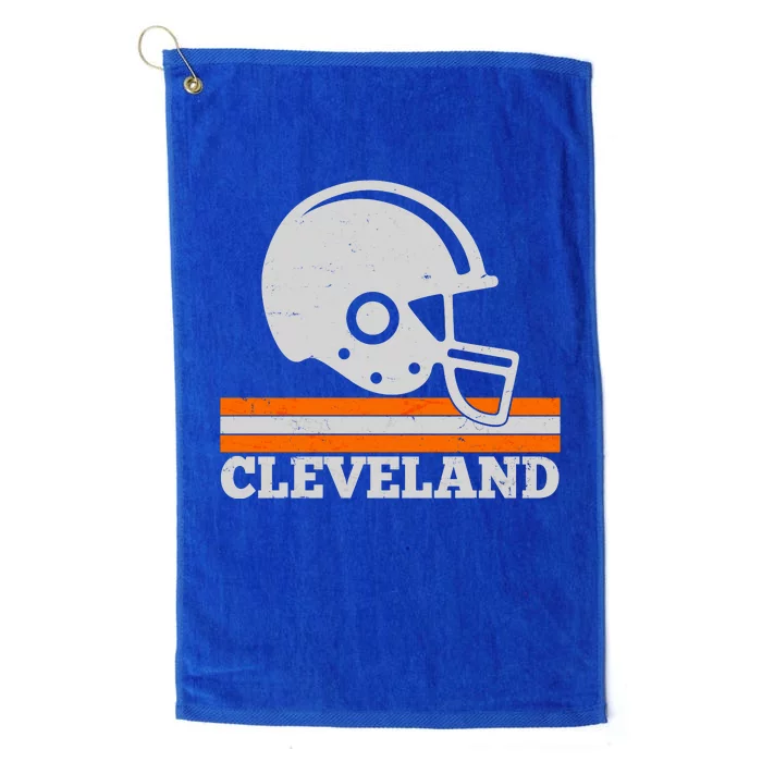 Vintage Cleveland Football Helmet Logo Platinum Collection Golf Towel