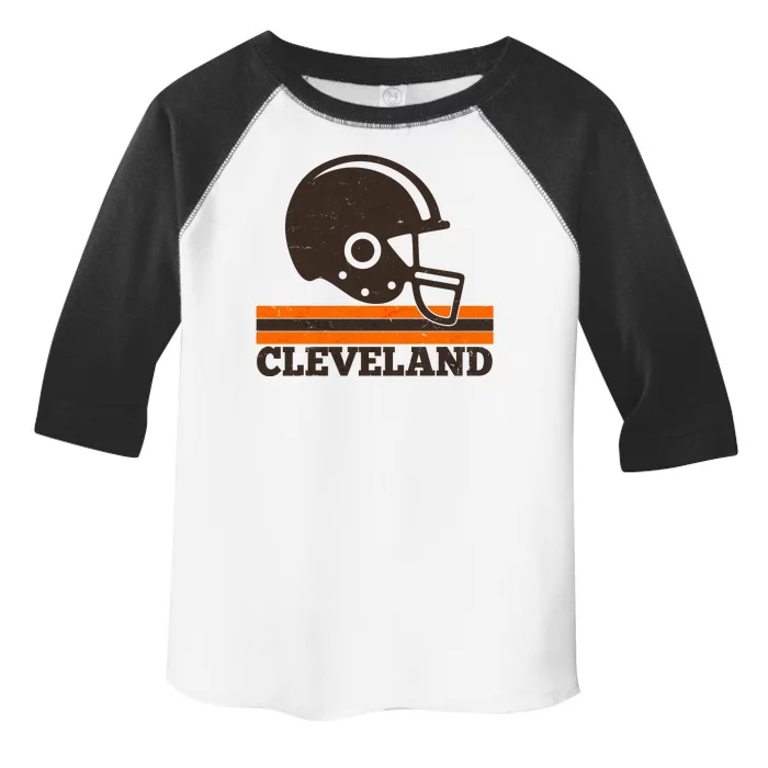 Vintage Cleveland Football Helmet Logo Toddler Fine Jersey T-Shirt