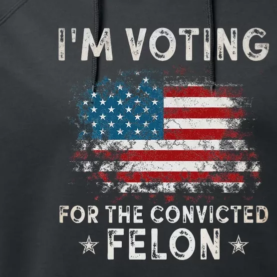 Voting Convicted Felon Retro Humor Performance Fleece Hoodie