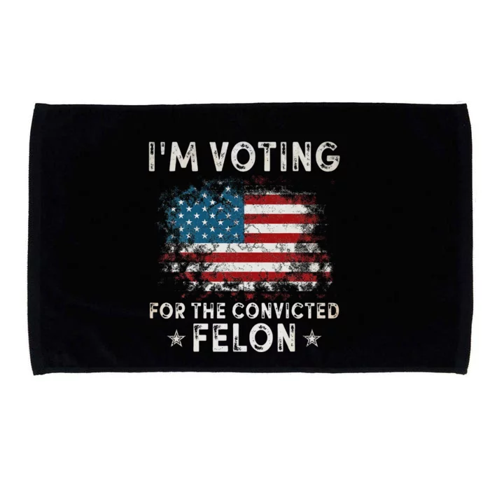 Voting Convicted Felon Retro Humor Microfiber Hand Towel