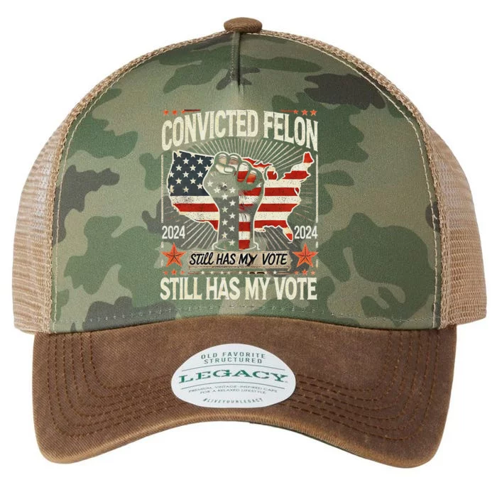 Voting Convicted Felon Still My Vote Legacy Tie Dye Trucker Hat