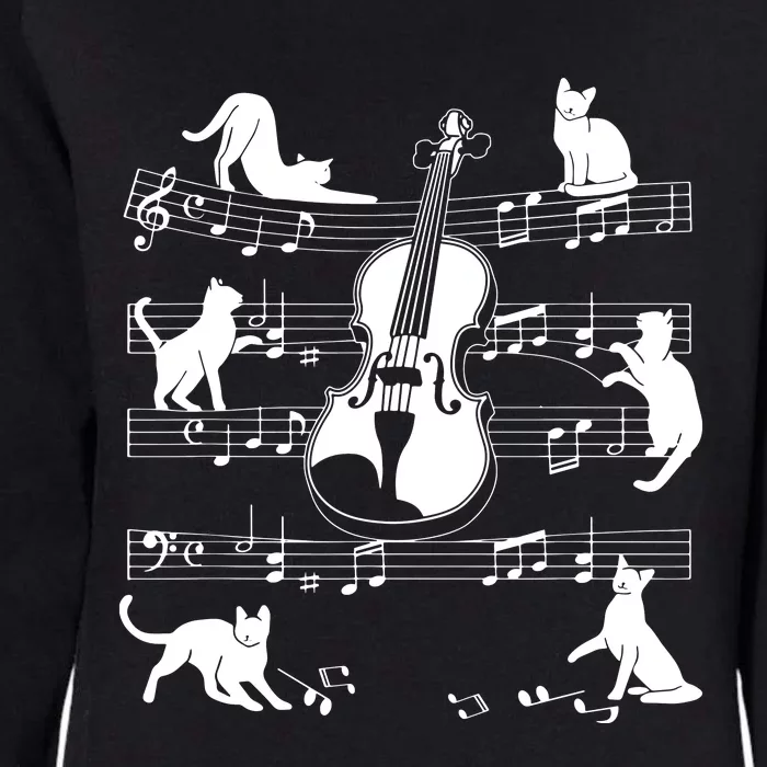 Violinist Cats For Cat Loving Violin Player Womens California Wash Sweatshirt