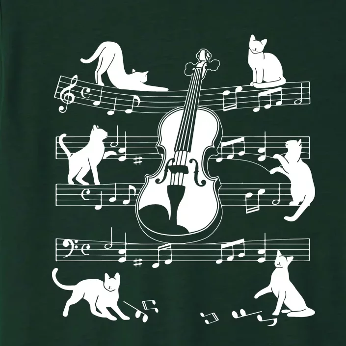 Violinist Cats For Cat Loving Violin Player ChromaSoft Performance T-Shirt