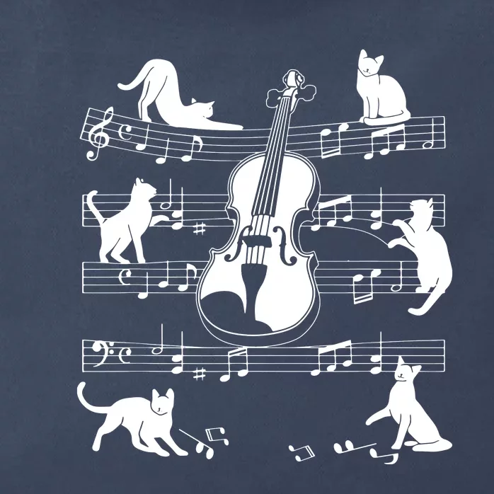 Violinist Cats For Cat Loving Violin Player Zip Tote Bag