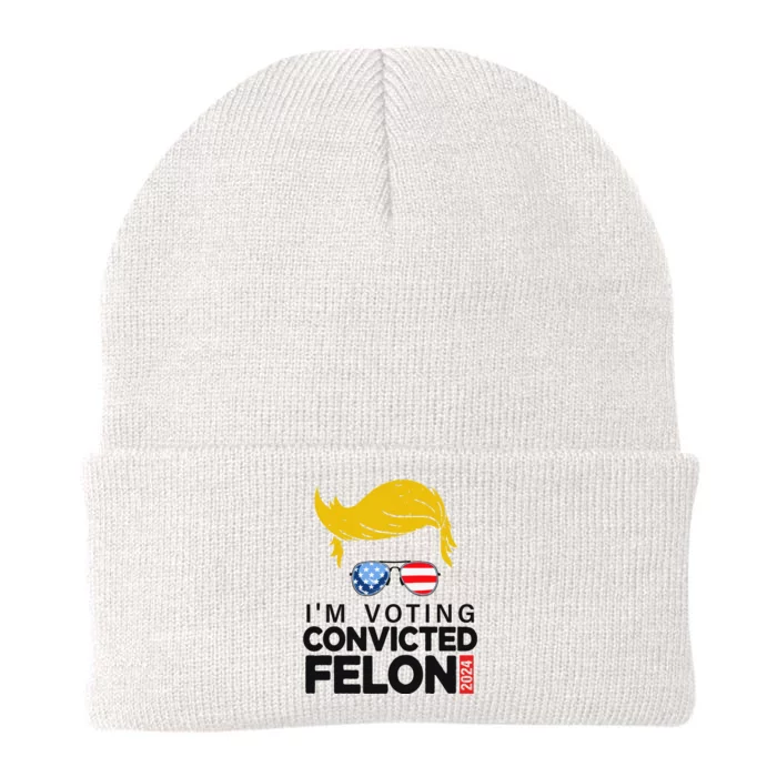 Voting Convicted Felon 2024 Graphic Knit Cap Winter Beanie