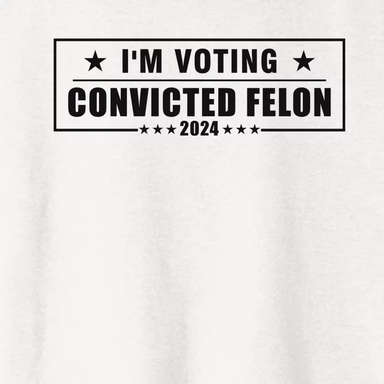 Voting Convicted Felon 2024 Slogan Graphic Women's Crop Top Tee