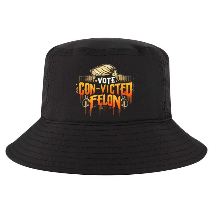 Vote Convicted Felon Prison Hair 2024 Usa Election Graffiti Cool Comfort Performance Bucket Hat