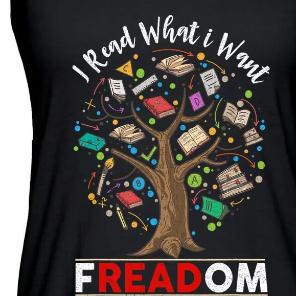 Vintage Censorship Freedom Reading Nerd I Read Banned Books Ladies Essential Flowy Tank