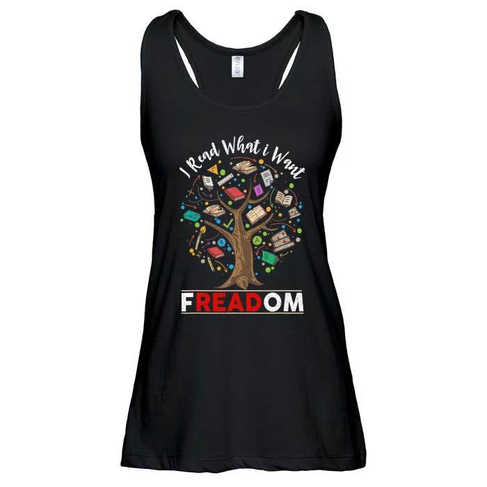 Vintage Censorship Freedom Reading Nerd I Read Banned Books Ladies Essential Flowy Tank