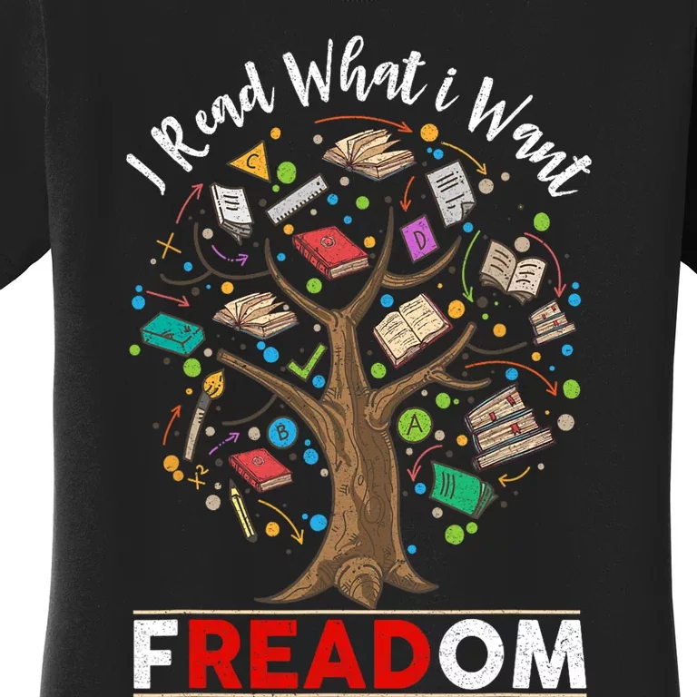 Vintage Censorship Freedom Reading Nerd I Read Banned Books Women's T-Shirt