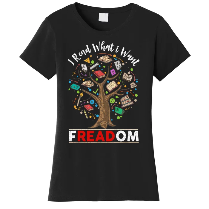 Vintage Censorship Freedom Reading Nerd I Read Banned Books Women's T-Shirt