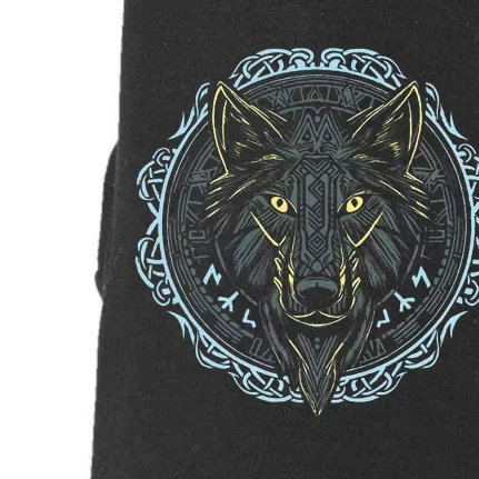 Viking Celtic Fenrir Wolf Of Odin Norse Myths Nordic Gifts Doggie 3-End Fleece Hoodie