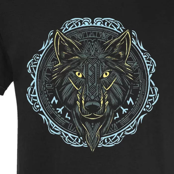 Viking Celtic Fenrir Wolf Of Odin Norse Myths Nordic Garment-Dyed Heavyweight T-Shirt