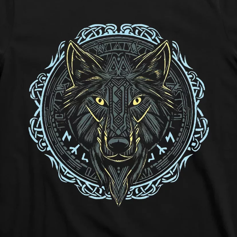 Viking Celtic Fenrir Wolf Of Odin Norse Myths Nordic T-Shirt