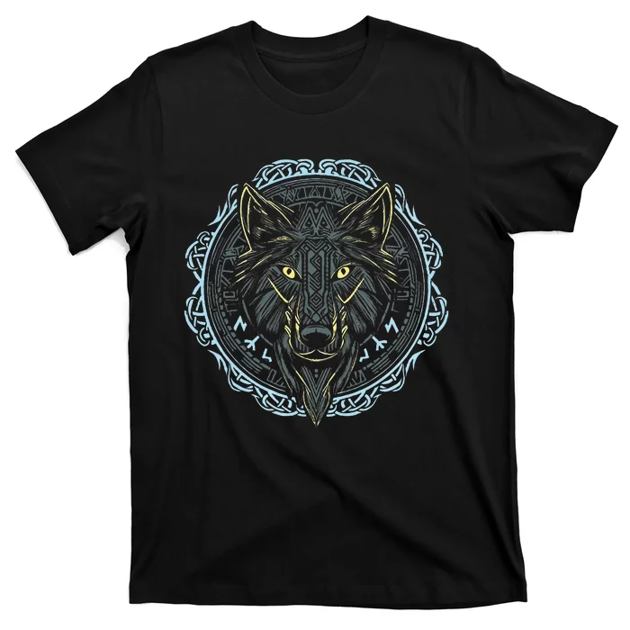 Viking Celtic Fenrir Wolf Of Odin Norse Myths Nordic T-Shirt