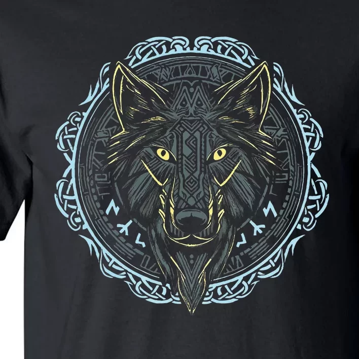 Viking Celtic Fenrir Wolf Of Odin Norse Myths Nordic Tall T-Shirt