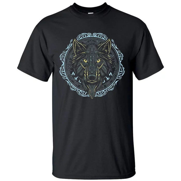 Viking Celtic Fenrir Wolf Of Odin Norse Myths Nordic Tall T-Shirt