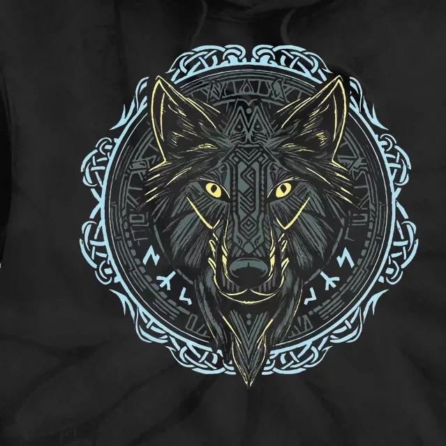 Viking Celtic Fenrir Wolf Of Odin Norse Myths Nordic Tie Dye Hoodie