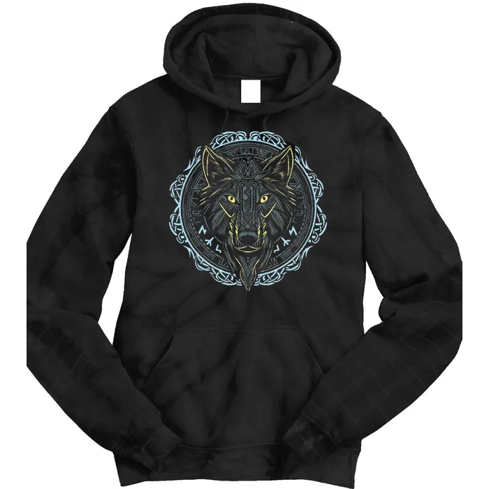 Viking Celtic Fenrir Wolf Of Odin Norse Myths Nordic Tie Dye Hoodie