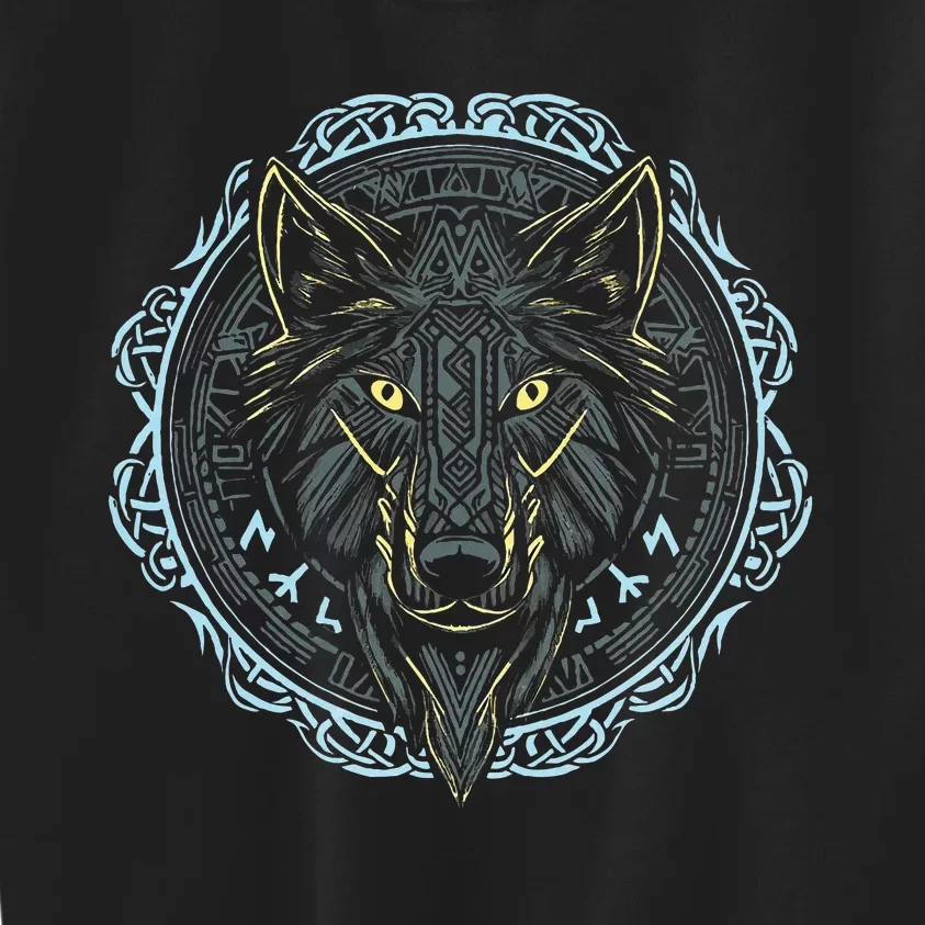 Viking Celtic Fenrir Wolf Of Odin Norse Myths Nordic Kids Sweatshirt