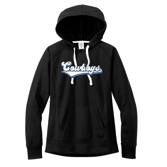 Vintages Cowboys Football Logo Women's Fleece Hoodie