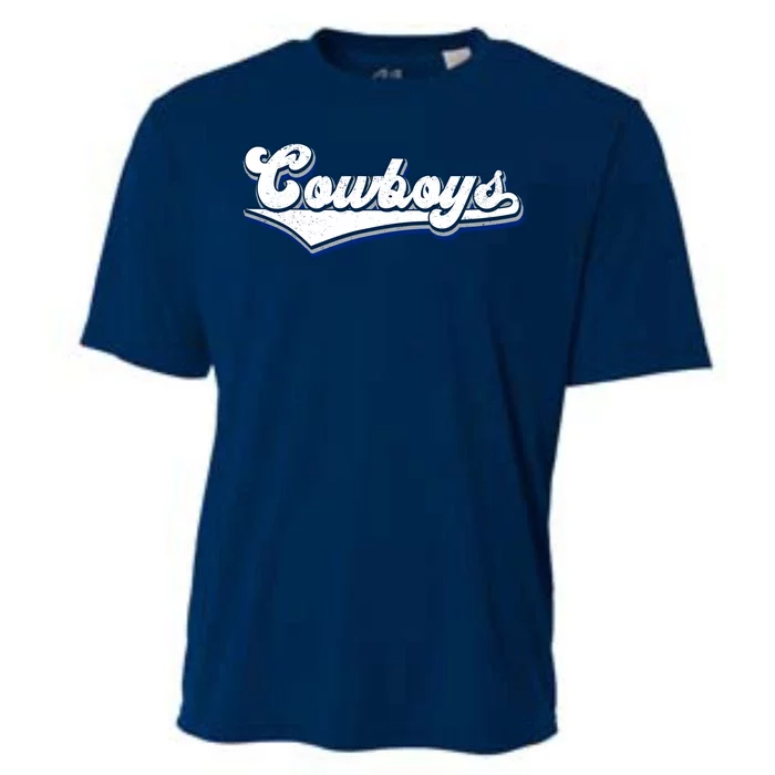 Vintages Cowboys Football Logo Cooling Performance Crew T-Shirt